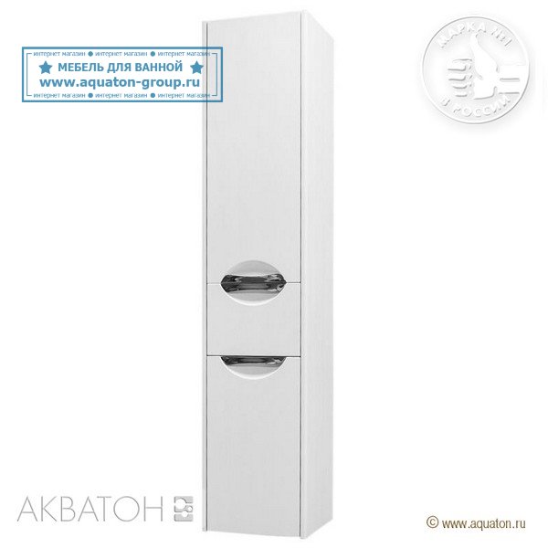 Шкаф-колонна АКВАТОН Сильва, левый дуб полярный