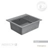 Мойка кухонная АКВАТОН Делия 60, серый