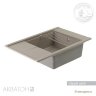 Мойка кухонная АКВАТОН Делия 78, серый шелк