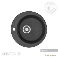 Мойка кухонная АКВАТОН Иверия, графит Мойка кухонная АКВАТОН Иверия, графит